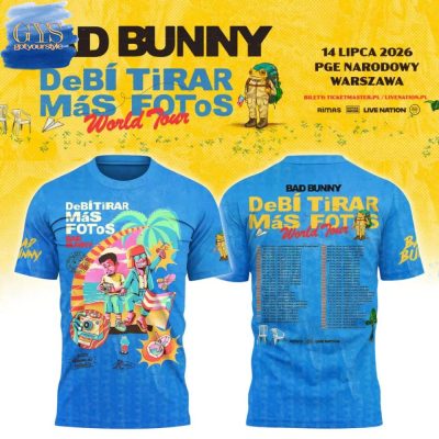 Bad Bunny DeBI TiRAR MaS FOToS World Tour Unisex Performance T-Shirt
