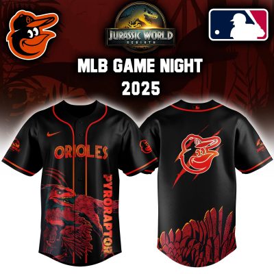Baltimore Orioles MLB x Jurassic World Night Game 2025 Personalized Baseball Jersey For Fan JWB1061