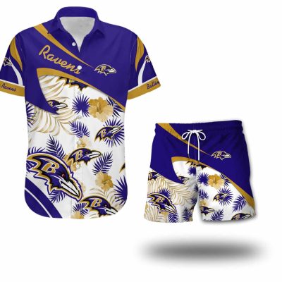 Baltimore Ravens Combo Hawaiian Shirt and Shorts AHS1092