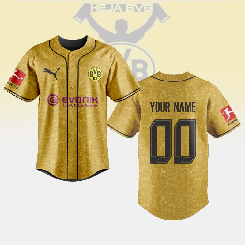 Borussia Dortmund Personalized Baseball Jersey For Fans JWB1098