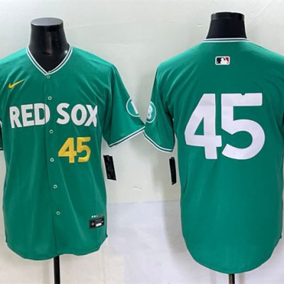 Boston Red Sox #45 Pedro Martinez Green 2025 City Connect Limited Stitched Baseball Jersey