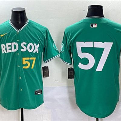 Boston Red Sox #57 Greg Weissert Green 2025 City Connect Limited Stitched Baseball Jersey