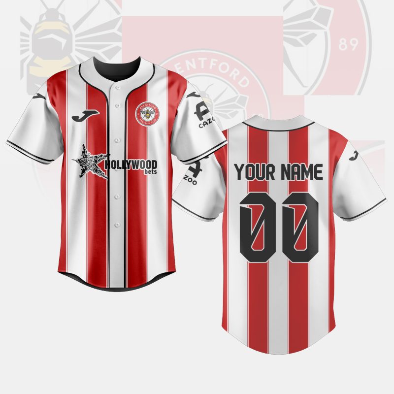 Brentford F.C. Personalized Baseball Jersey For Fans JWB1099