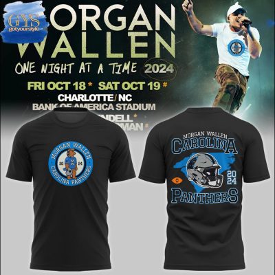 Carolina Panthers x Morgan Wallen At Bank of America Stadium Black Unisex Performance T-Shirt