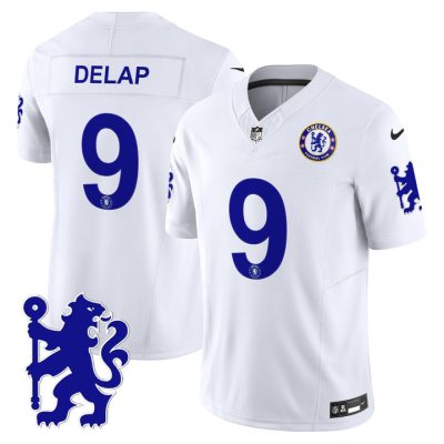 Chelsea 2025 Soccer x Football Vapor Limited Patch NFL Jersey Stitched White Liam Delap