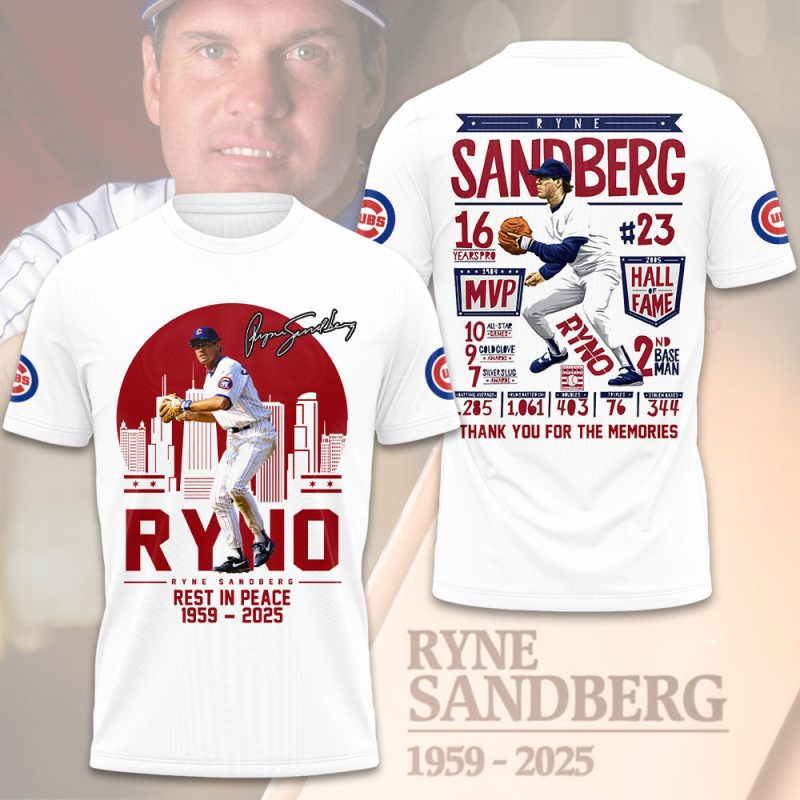 Chicago Cubs x Ryne Sandberg Unisex Performance T-Shirt WEF1014