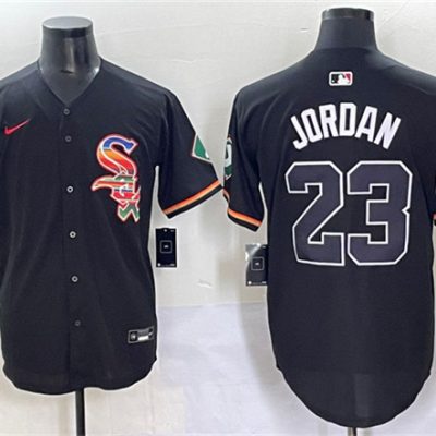 Chicago White Sox #23 Michael Jordan Black Mexico Limited Stitched Baseball Jersey