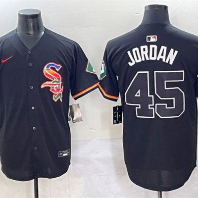 Chicago White Sox #45 Michael Jordan Black Mexico Limited Stitched Baseball Jersey