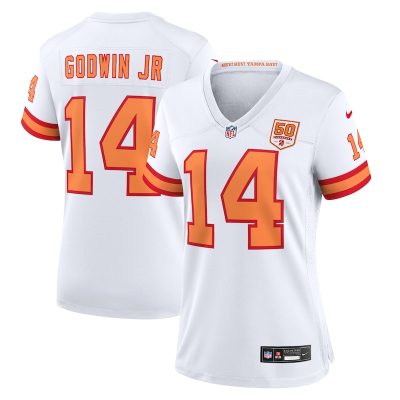 Chris Godwin Jr. '76 Tampa Bay Buccaneers Women's 50th Season Game Jersey - White