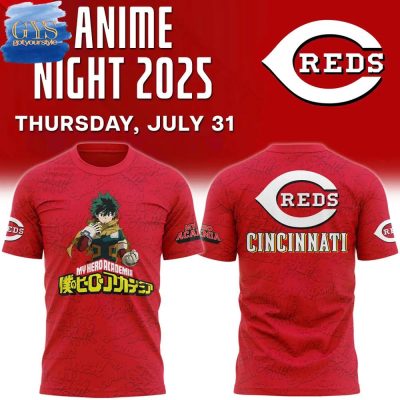 Cincinnati Reds x My Hero Academia Anime Night 2025 Unisex Performance T-Shirt
