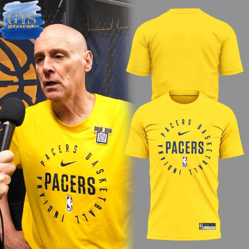 Coach Carlisle Indiana Pacers Basketball Yellow Unisex Performance T-Shirt
