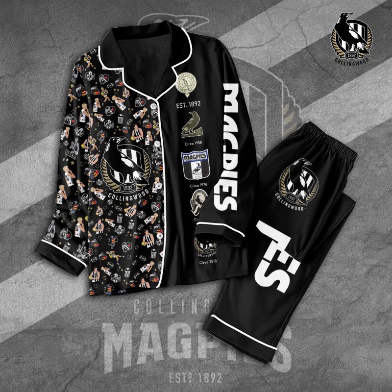 Collingwood FC Button Down Pajamas Set PMG1030