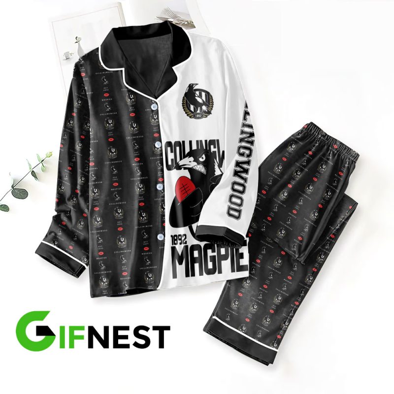 Collingwood FC Button Down Pajamas Set PMG1032