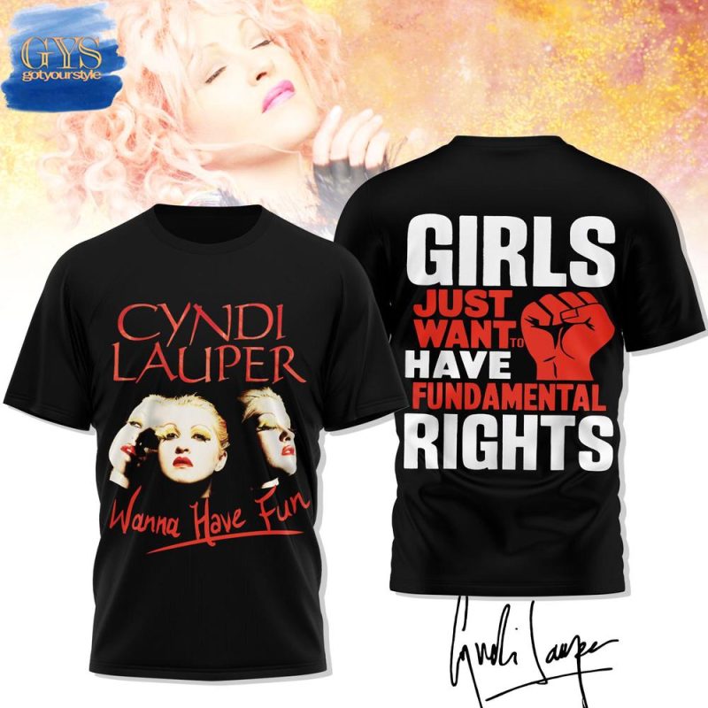 Cyndi Lauper Girls Just Want To Have Fun Unisex Performance T-Shirt