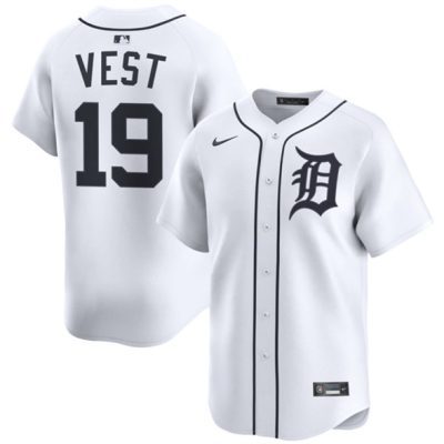 Detroit Tigers #19 Will Vest White 2024 Home Limited Stitched Baseball Jersey