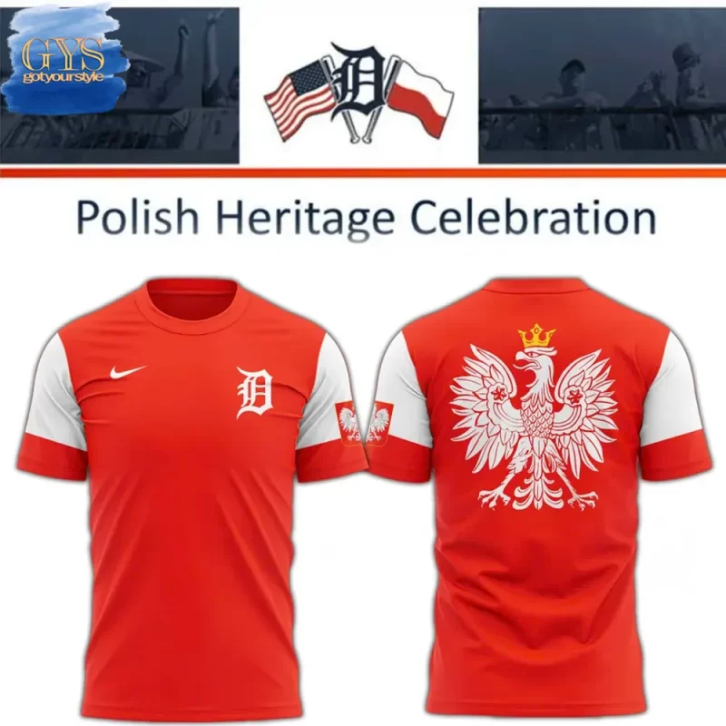 Detroit Tigers Polish Heritage Celebration Unisex Performance T-Shirt
