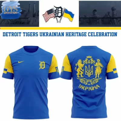 Detroit Tigers Ukrainian Heritage Celebration Limited Edition Unisex Performance T-Shirt