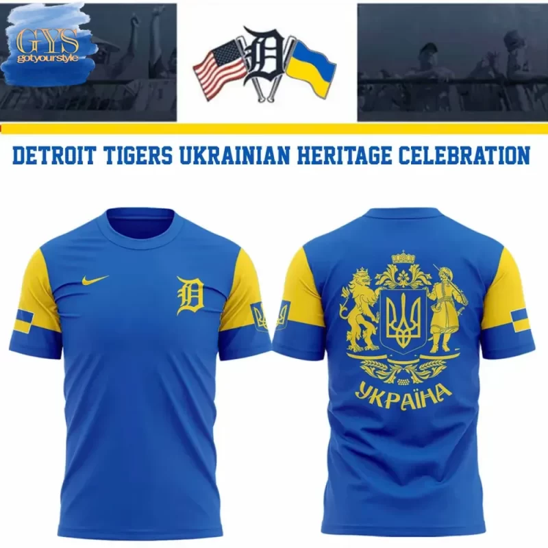 Detroit Tigers Ukrainian Heritage Celebration Limited Edition Unisex Performance T-Shirt