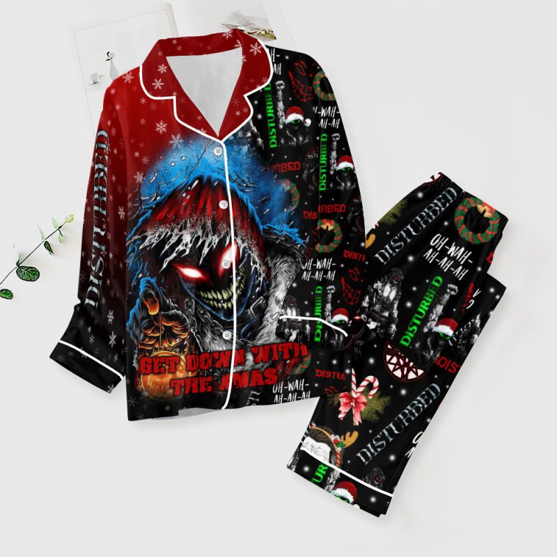 Disturbed Button Down Pajamas Set PMG1034
