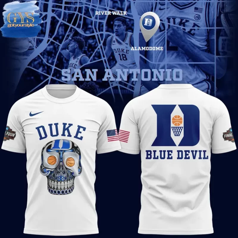 Duke Basketball x San Antonio Final Four White Unisex Performance T-Shirt