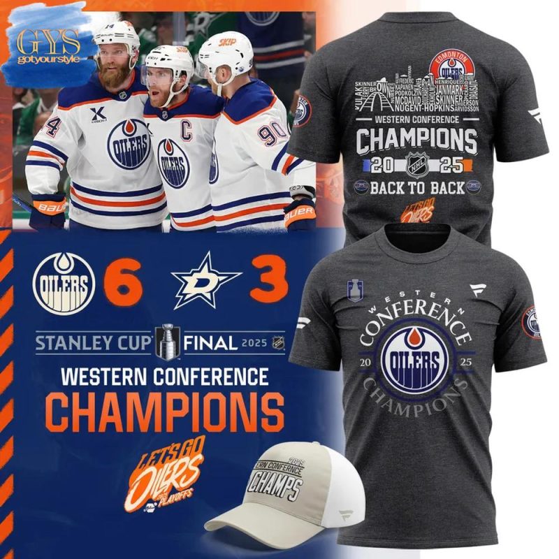 Edmonton Oilers 2025 Western Conference Champions Unisex Performance T-Shirt