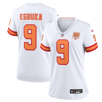 Emeka Egbuka '76 Tampa Bay Buccaneers Women's 50th Season Game Jersey - White