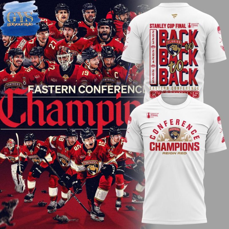 Florida Panthers Back-To-Back-To-Back Eastern Conference Champions Unisex Performance T-Shirt