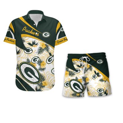 Green Bay Packers Combo Hawaiian Shirt and Shorts AHS1021