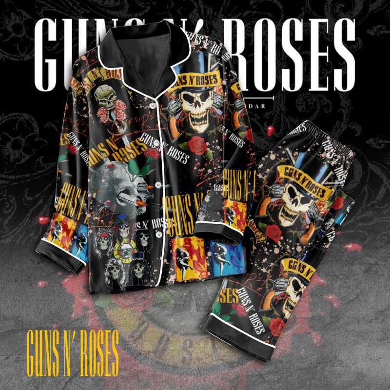 Guns N' Roses Button Down Pajamas Set PMG1063