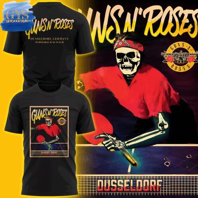 Guns N' Roses World Tour to Dusseldorf 2025 Unisex Performance T-Shirt