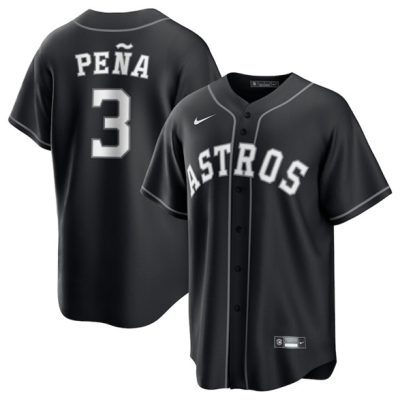 Houston Astros #3 Jeremy Pena Black Lights Out Limited Stitched Baseball Jersey