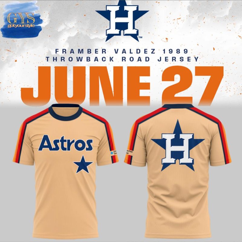 Houston Astros Framber Valdez Throwback Road Unisex Performance T-Shirt