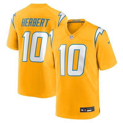 Justin Herbert Los Angeles Chargers Youth Alternate Charger Power Game Player Jersey - Gold