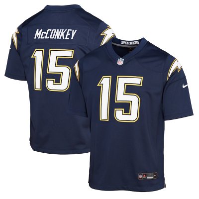 Ladd McConkey Los Angeles Chargers Youth Alternate Super Chargers Game Player Jersey - Navy
