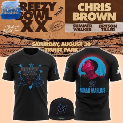 Miami Marlins x Chris Brown Concert Limited Edition Unisex Performance T-Shirt