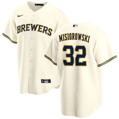 Milwaukee Brewers #32 Jacob Misiorowski Cream 2025 Stitched Baseball Jersey