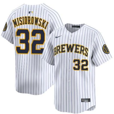 Milwaukee Brewers #32 Jacob Misiorowski White Alternate Limited Stitched Baseball Jersey