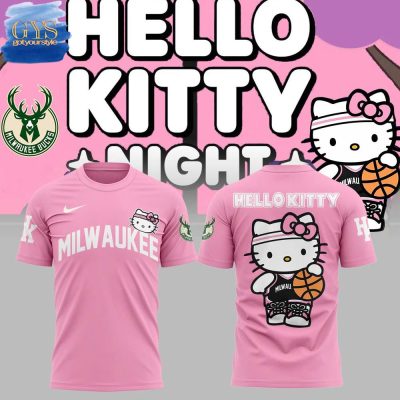 Milwaukee Bucks x Hello Kitty Special Limited Edition Pink Shirt