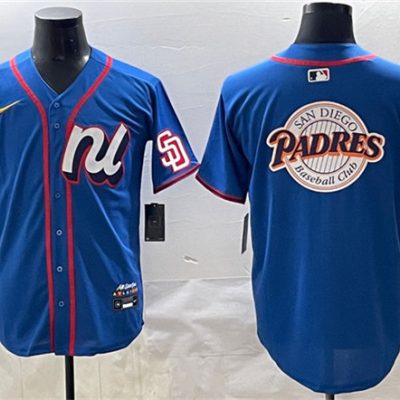 National League San Diego Padres Team Big Logo Blue 2025 All-Star Edition Limited Stitched Baseball Jersey
