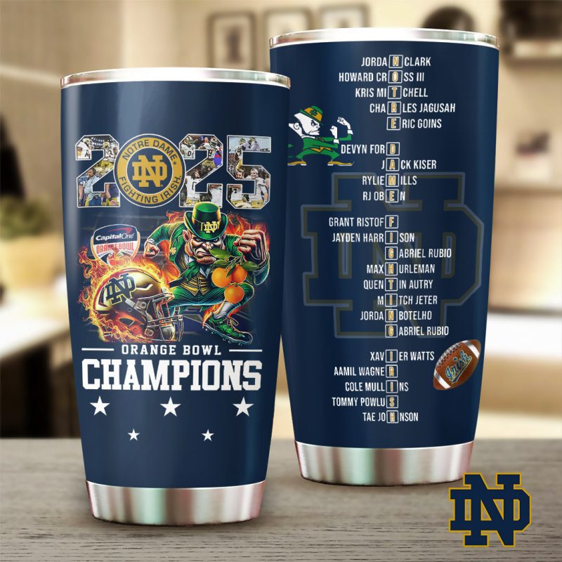 Notre Dame Fighting Irish Football Stainless Steel Tumblers 20oz/30oz TBC1369