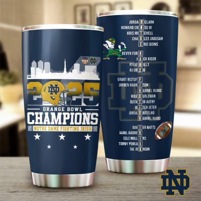 Notre Dame Fighting Irish Football Stainless Steel Tumblers 20oz/30oz TBC1371