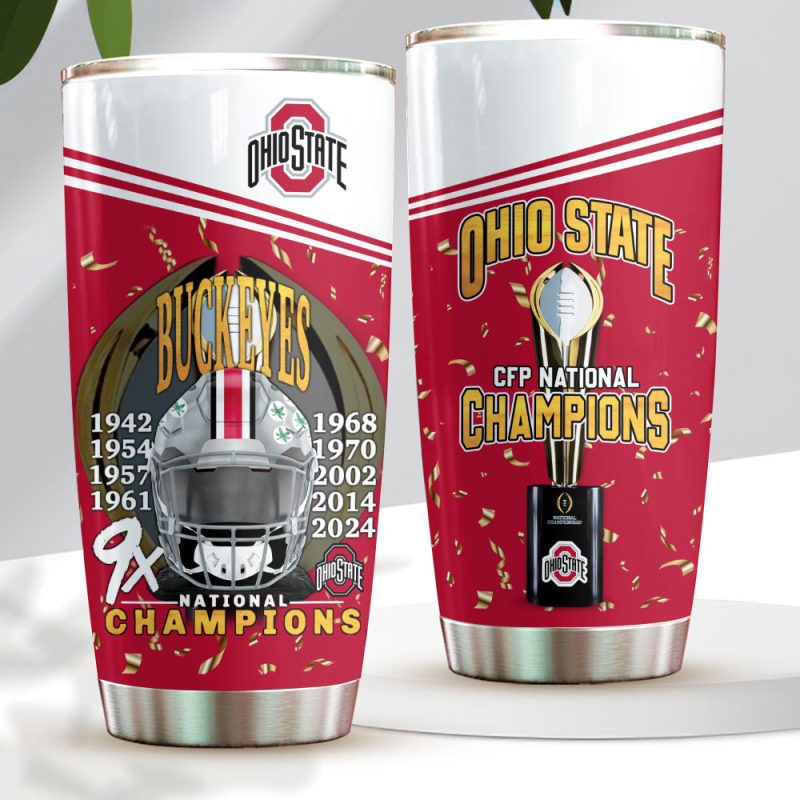 Ohio State Buckeyes Football Stainless Steel Tumblers 20oz/30oz TBC1344