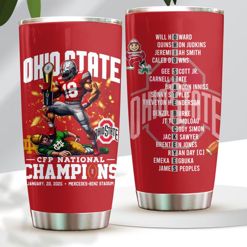 Ohio State Buckeyes Football Stainless Steel Tumblers 20oz/30oz TBC1347