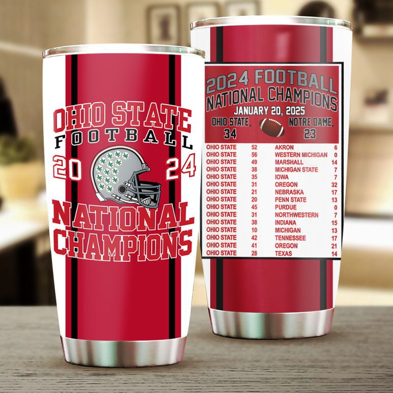 Ohio State Buckeyes Football Stainless Steel Tumblers 20oz/30oz TBC1348