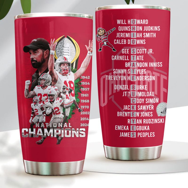 Ohio State Buckeyes Football Stainless Steel Tumblers 20oz/30oz TBC1351