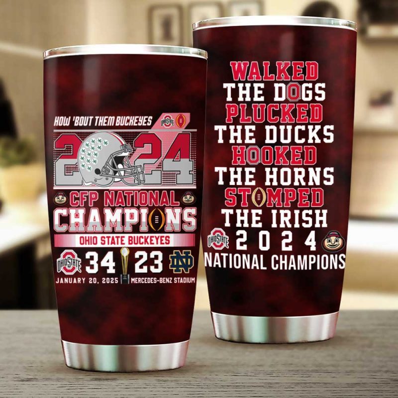 Ohio State Buckeyes Football Stainless Steel Tumblers 20oz/30oz TBC1355