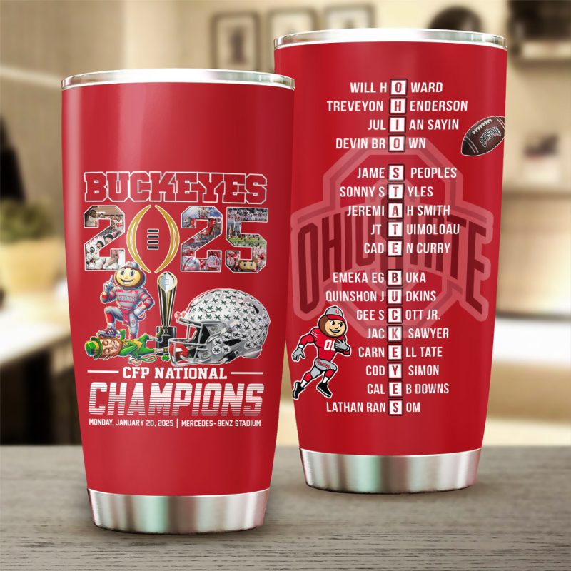 Ohio State Buckeyes Football Stainless Steel Tumblers 20oz/30oz TBC1360
