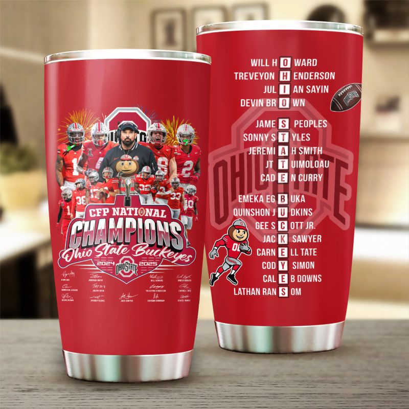 Ohio State Buckeyes Football Stainless Steel Tumblers 20oz/30oz TBC1361
