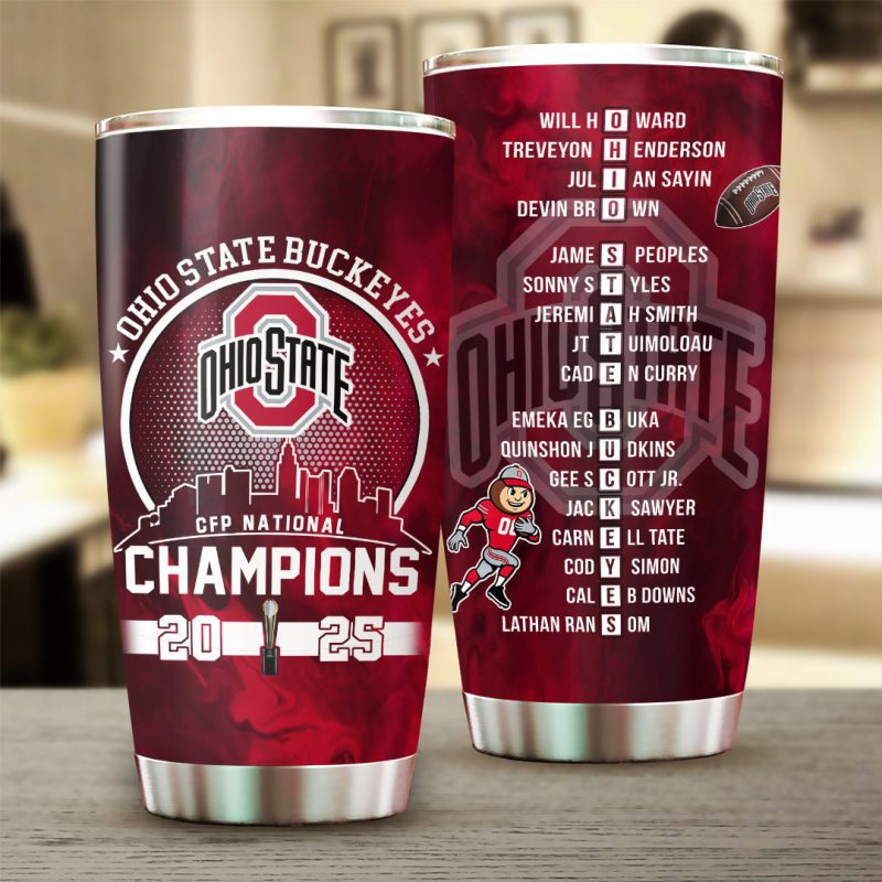 Ohio State Buckeyes Football Stainless Steel Tumblers 20oz/30oz TBC1363