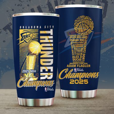 Oklahoma City Thunder NBA Final Champs 2025 Stainless Steel Tumblers 20oz/30oz TBC1003